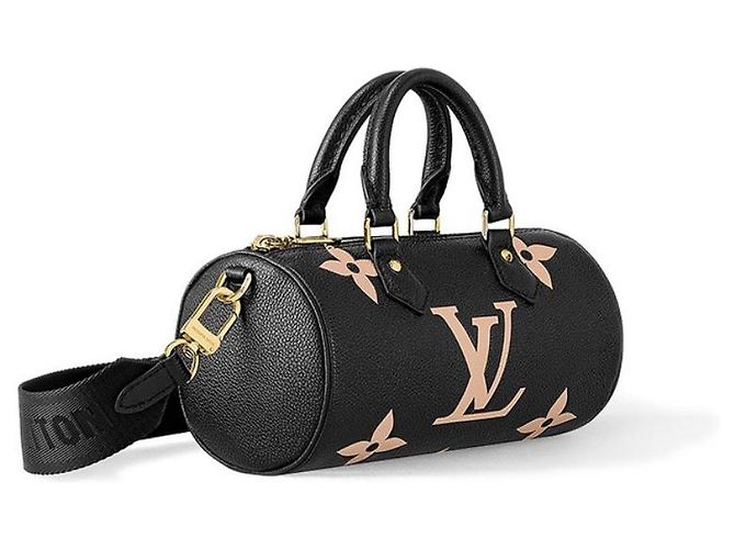 Bolsa de mão Louis Vuitton Papillon BB Preta de Couro Preto - vista 4