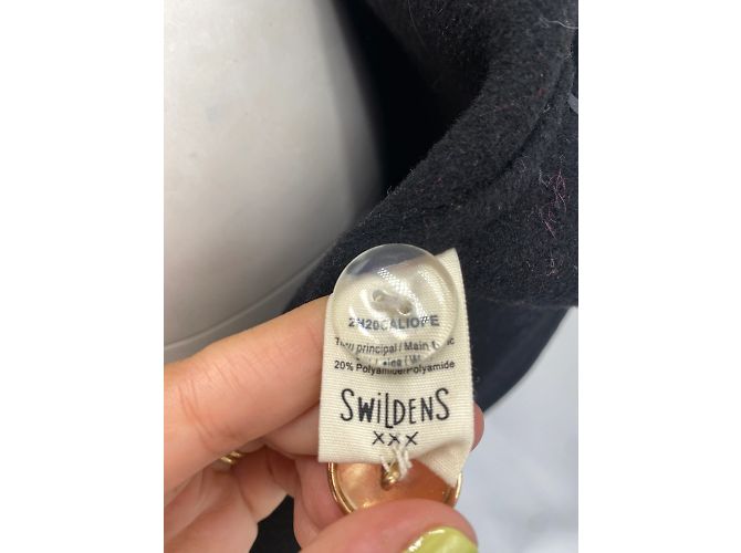 SWILDENS Giubbotti T.fr 34 WOOL Nero - vista 4
