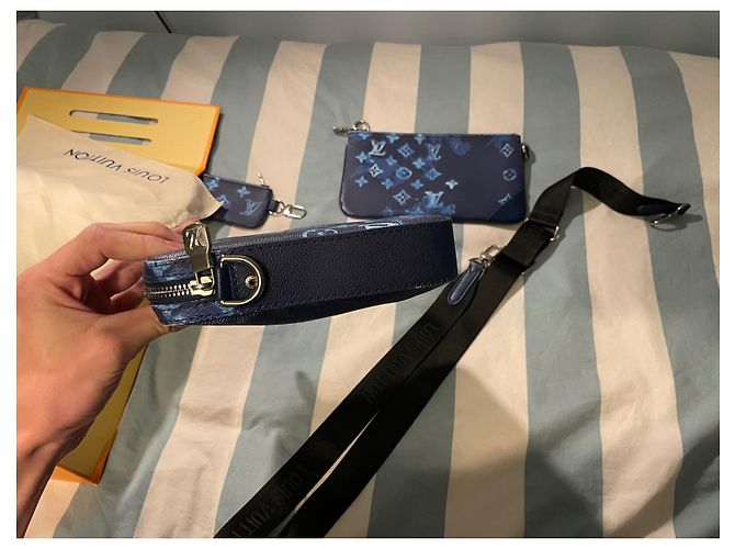 Sofia Coppola Louis Vuitton trio messenger bag water colour blue - view 2