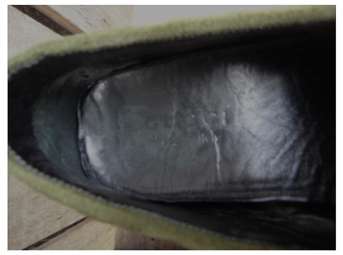 Mocassini Gucci Verde Oliva Scamosciati 42 - vista 3