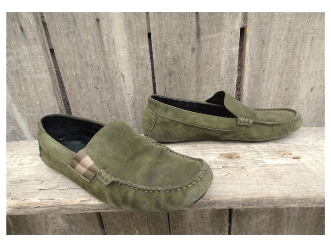 Mocassini Gucci Verde Oliva Scamosciati 42 - vista 4