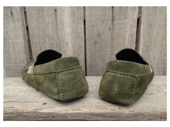 Mocassini Gucci Verde Oliva Scamosciati 42 - vista 6