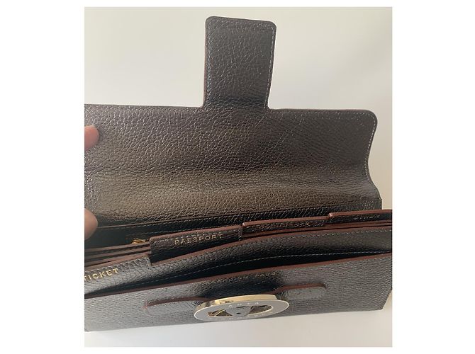 Anya Hindmarch Cartella da viaggio in pelle bronzo - vista 10
