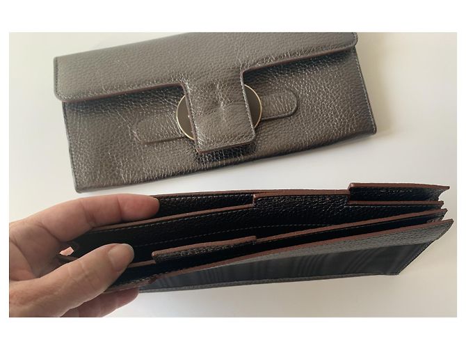 Anya Hindmarch Cartella da viaggio in pelle bronzo - vista 6