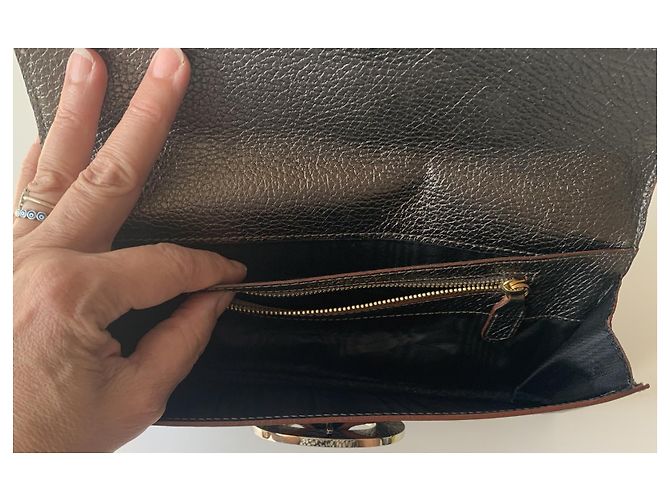 Anya Hindmarch Cartella da viaggio in pelle bronzo - vista 9