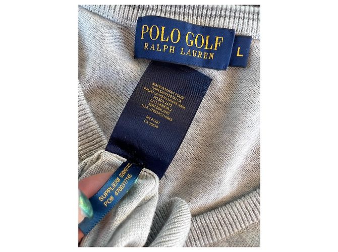 Autre Marque Ralph Lauren Polo Golf Strickweste grau Baumwolle - Ansicht 3