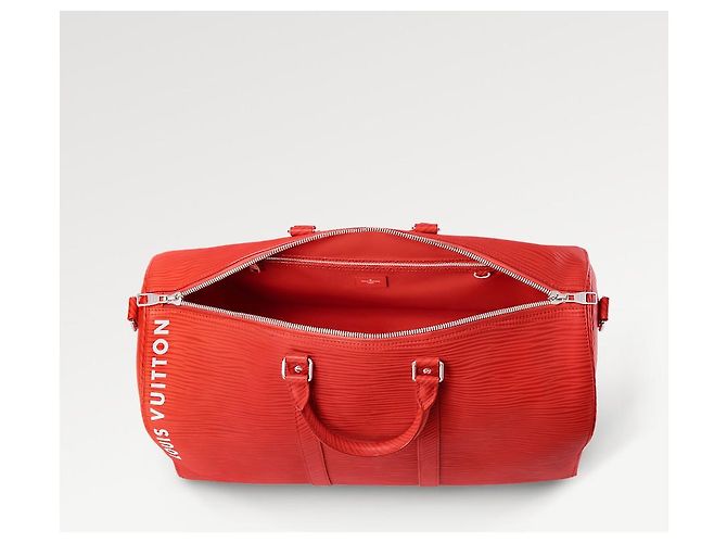 Abbesses Louis Vuitton LV Keepall Epi rosso nuovo - vista 2