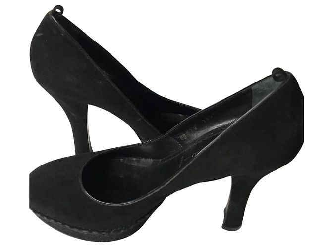 Décolleté Casadei in scamosciato nero - vista 12