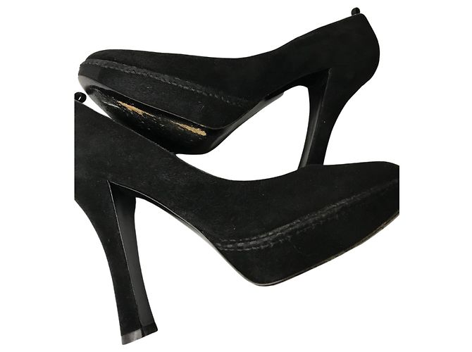 Décolleté Casadei in scamosciato nero - vista 8