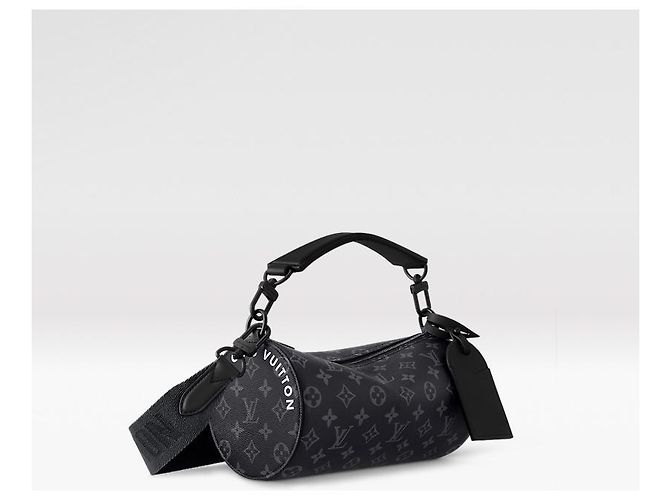 Louis Vuitton Soft Polochon PM Monogram Eclipse Nero - vista 3
