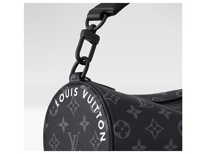 Louis Vuitton Soft Polochon PM Monogram Eclipse Nero - vista 4