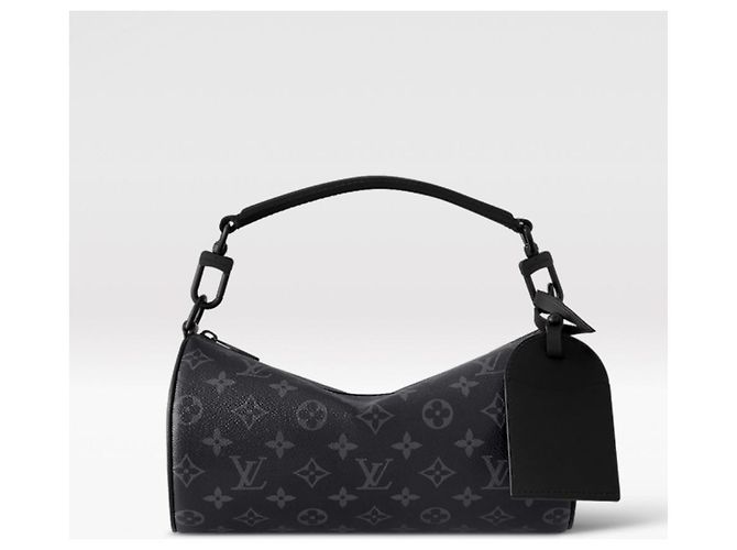 Louis Vuitton Soft Polochon PM Monogram Eclipse Nero - vista 5