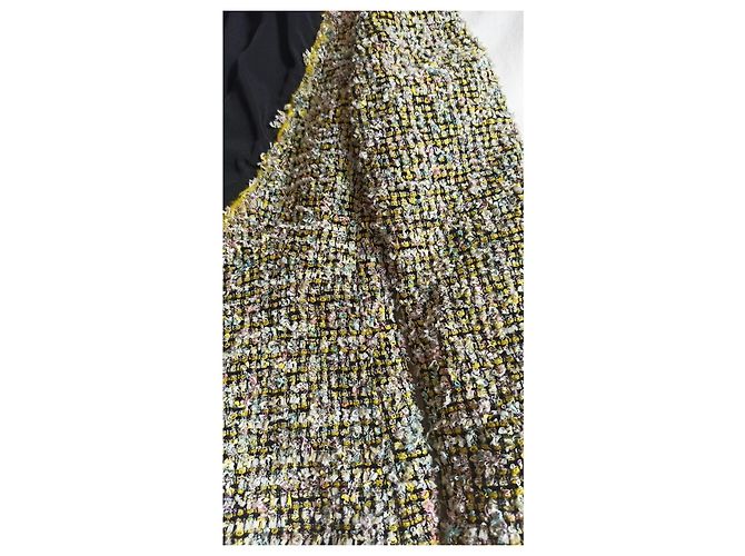 Armani Collezioni Tweed-Blazer Gelb Seidenfutter Mehrfarben - Ansicht 6