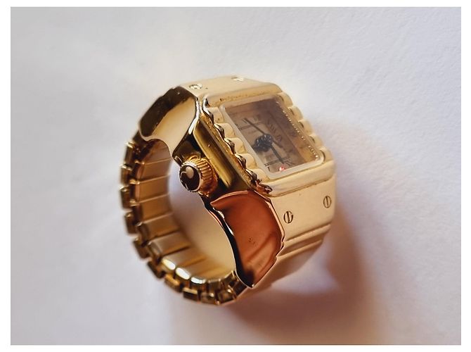 Autre Marque Rochelle Quarzringuhr vergoldet Gelb - Ansicht 4