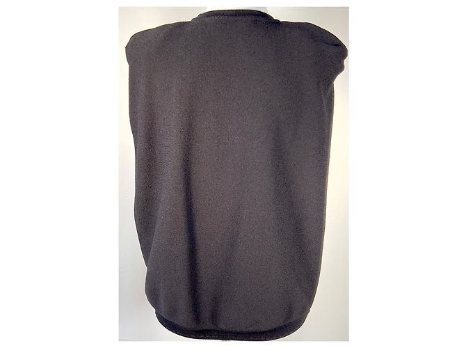 GIVENCHY Stretch-Strickoberteil mit Cape-Effekt in Schwarz - Ansicht 3