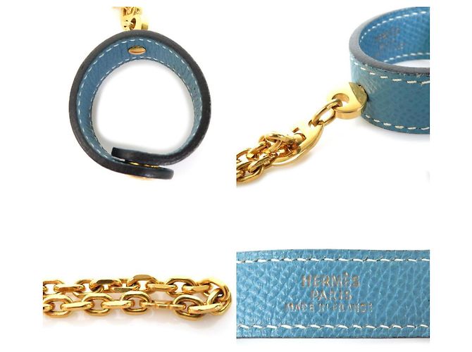 Hermès Pince à gants Azul - vista 4