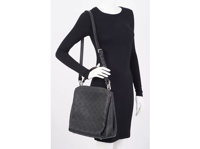 Mahina Babylone Borsa Louis Vuitton Babylone Nera Mahina Monogram Pelle PM Nero - vista 2