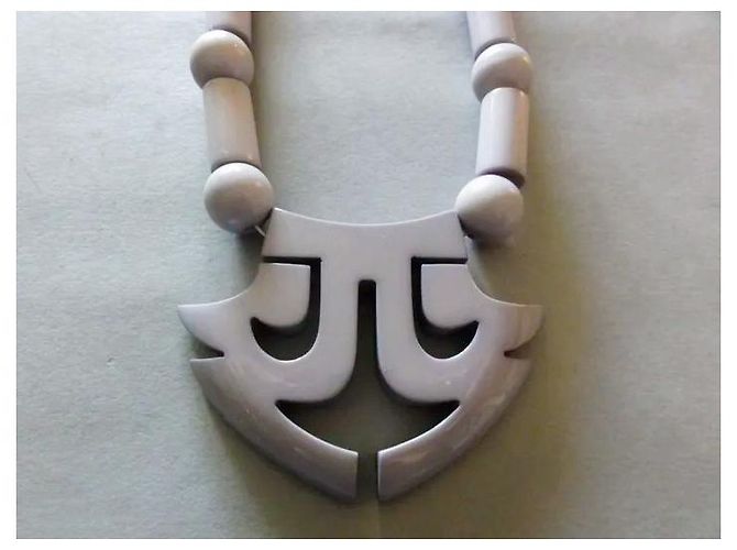 Autre Marque Collier Isadora Paris Galalithe Gris - vue 2