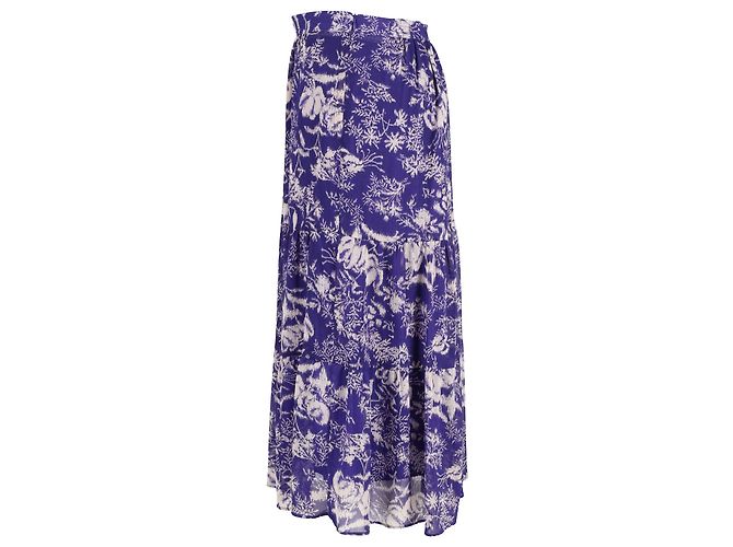 Falda violeta a capas con estampado floral Uria de Ba&sh Púrpura - vista 2