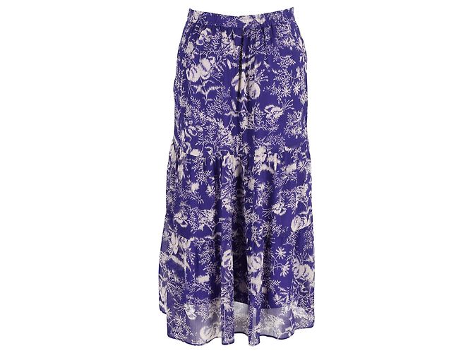 Falda violeta a capas con estampado floral Uria de Ba&sh Púrpura - vista 3