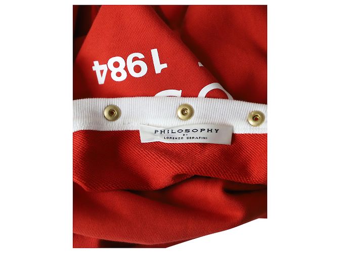 Sudadera con adornos Philosophy di Lorenzo Serafini de algodón rojo Roja - vista 4