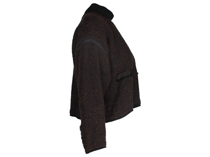 Kurzer, hochgeschlossener Pullover von Ba&sh aus brauner Baumwolle - Ansicht 2