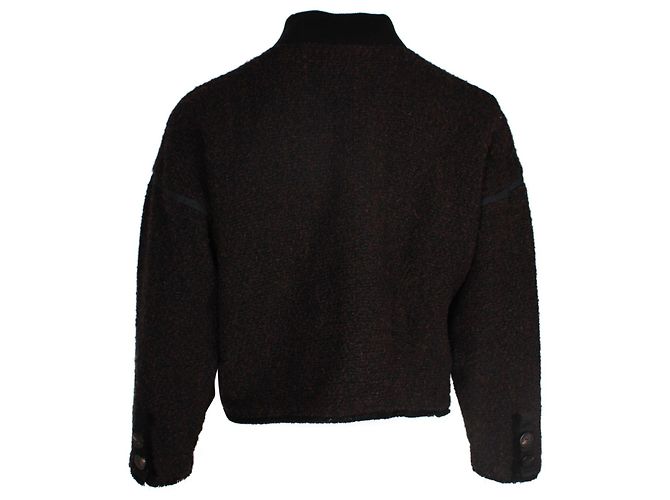 Kurzer, hochgeschlossener Pullover von Ba&sh aus brauner Baumwolle - Ansicht 3