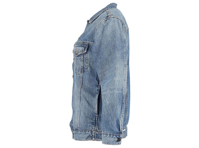 Alexander Wang Daze Oversized Denim Jacket in Blue Cotton - view 2