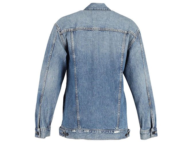 Alexander Wang Daze Oversized Denim Jacket in Blue Cotton - view 3
