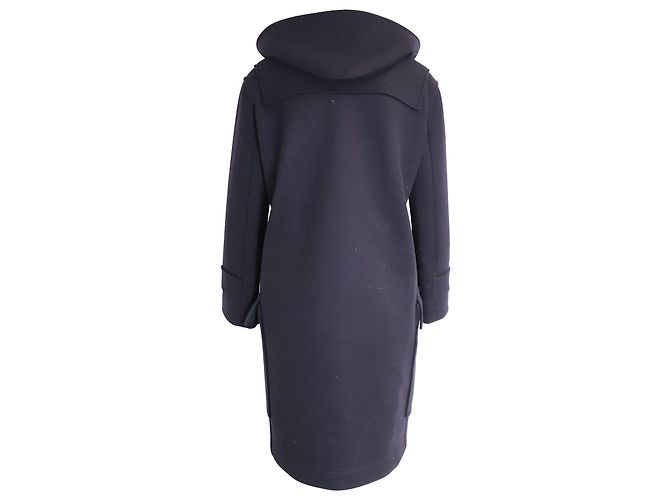 Céline Cappotto con cappuccio Celine in Lana Vergine Blu Navy - vista 3