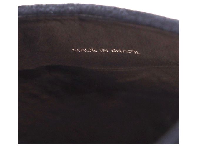 Autre Marque Sabot piatti con punta quadrata Porte & Paire in pelle scamosciata nera Nero - vista 7