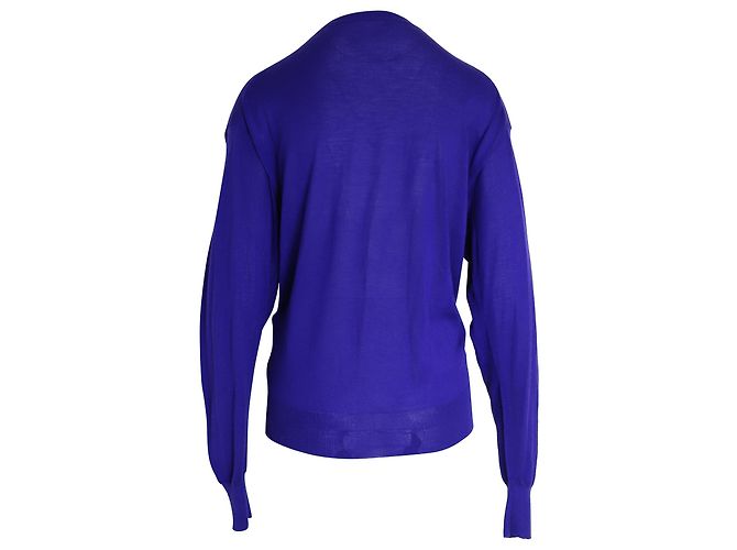 Céline Suéter de malha Celine Window Panel em caxemira azul Roxo - Ansicht 3