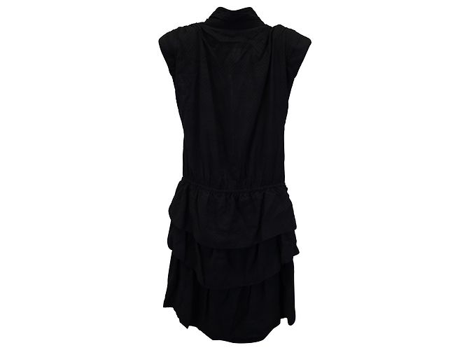 Miniabito a strati Iro Calcie Day in rayon nero - vista 2