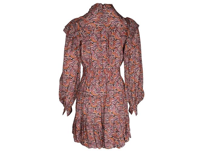 Miniabito Ulla Johnson Luna con stampa floreale arricciata e cintura in seta multicolore - vista 2