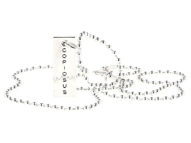 Collana Marc by Marc Jacobs Copiosus con frase latina in ottone placcato argento Metallico - vista 3