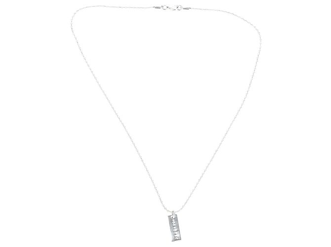 Collana Marc by Marc Jacobs Copiosus con frase latina in ottone placcato argento Metallico - vista 4