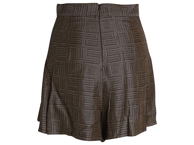 Sandro Gael Layered Pleated Jacquard Shorts in Multicolor Viscose - view 3