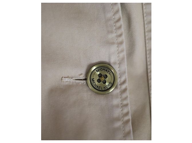 Gabardina con capucha Michael Michael Kors en algodón beige - vista 6