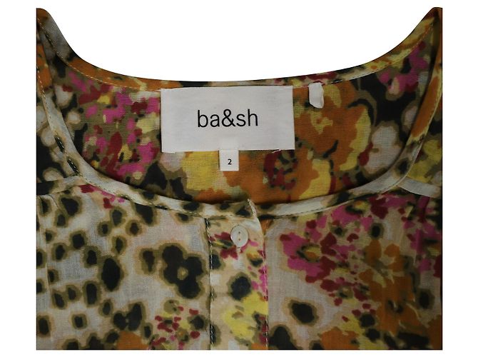 Ba&sh Doddy Bluse mit Blumendruck aus gelber Baumwolle - Ansicht 4