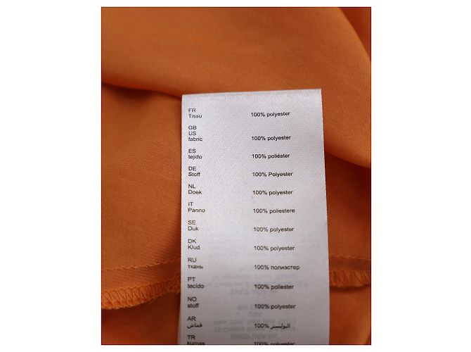 Maje Imprimee Asymmetrisches Midikleid aus orangefarbenem Polyester - Ansicht 6
