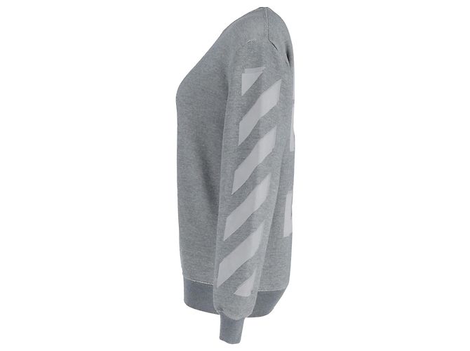 Off White Off-White Arrows Rundhals-Sweatshirt aus grauer Baumwolle - Ansicht 2
