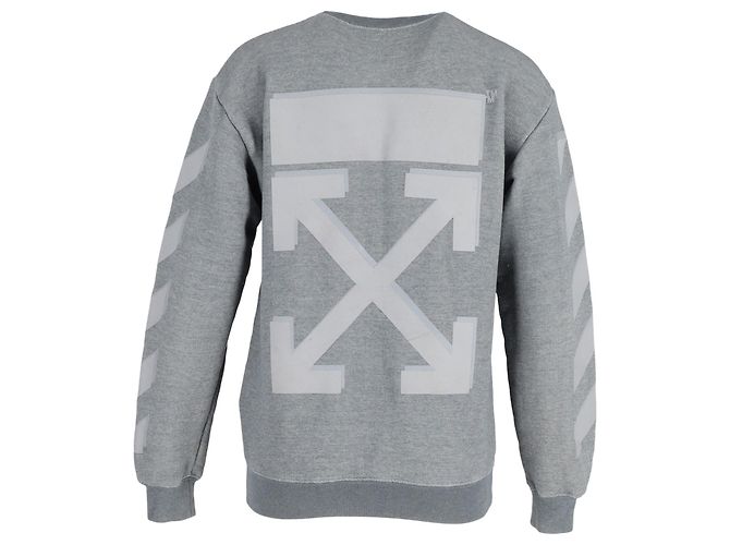 Off White Off-White Arrows Rundhals-Sweatshirt aus grauer Baumwolle - Ansicht 3