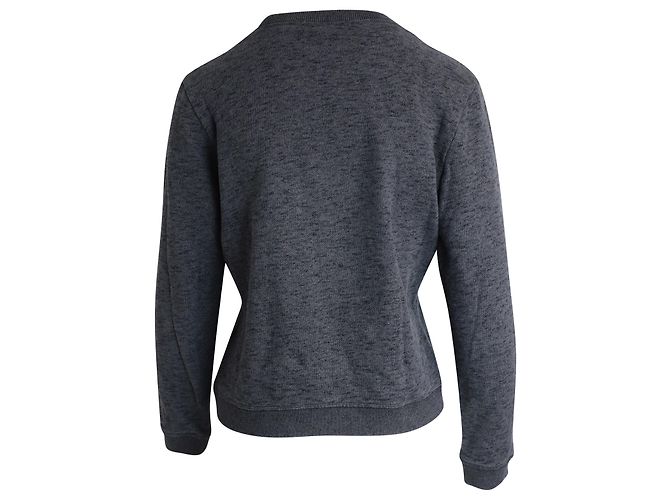 Kenzo Sudadera Melange con parte superior bordada en algodón gris - vista 3