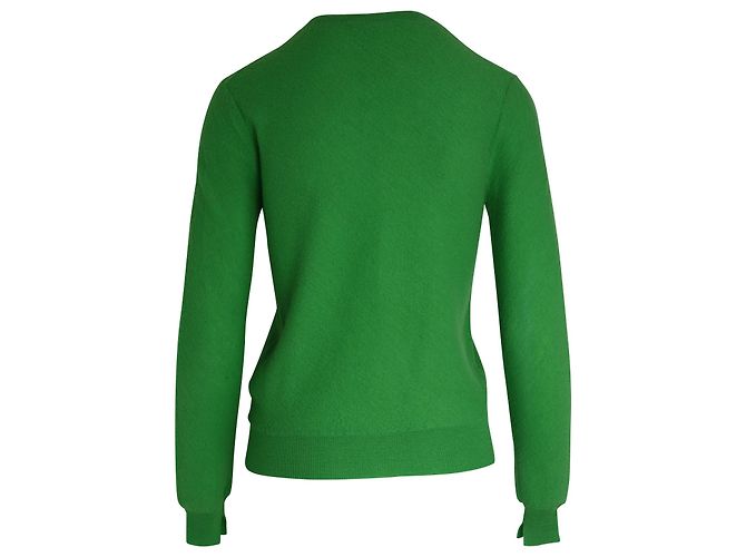 Céline Suéter Celine Crewneck em Lã Verde - vista 2