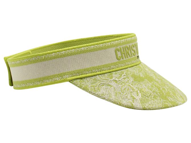 Dior Toile De Jouy Reverse Visor Hut aus lindgrüner Baumwolle - Ansicht 3