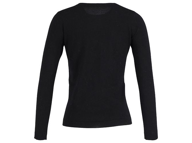 Maglione Metallico Uomo Bella Freud Star in Misto Lana Riciclata Nera Nero - vista 3
