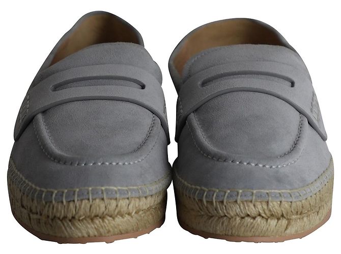 Mocassini Lido di Gianvito Rossi in camoscio Grigio - vista 2