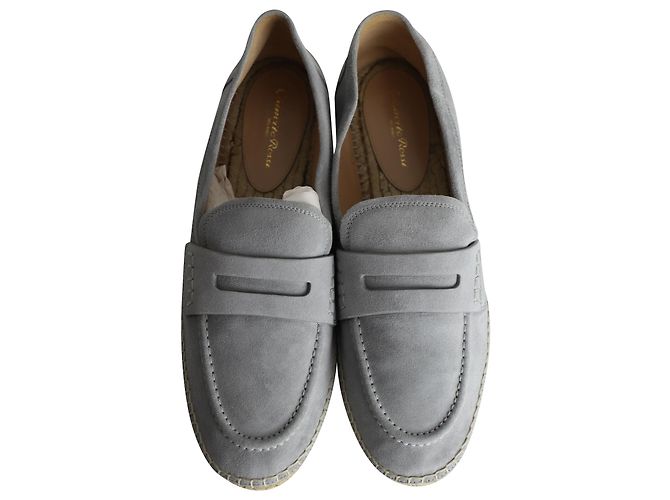Mocassini Lido di Gianvito Rossi in camoscio Grigio - vista 5