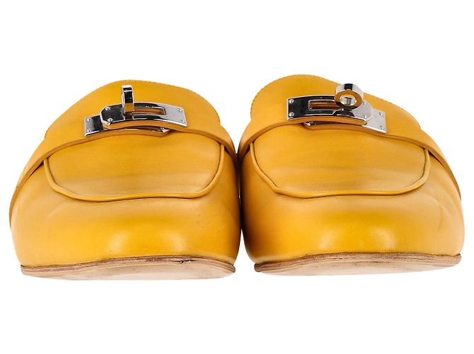 Kelly Hermès Muli Hermes Oz in pelle gialla Giallo - vista 2