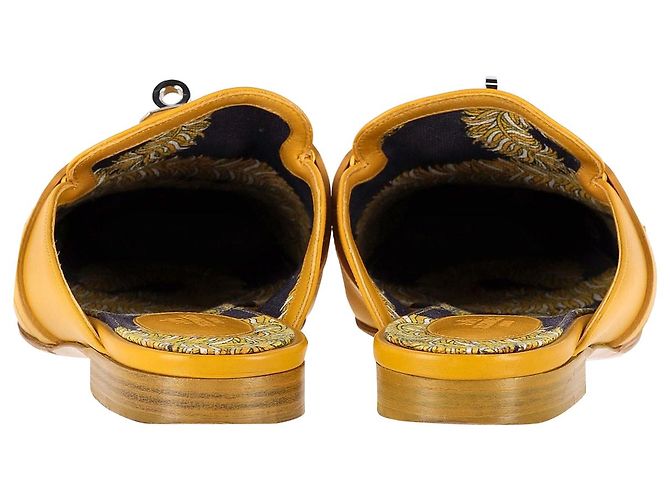 Kelly Hermès Muli Hermes Oz in pelle gialla Giallo - vista 4